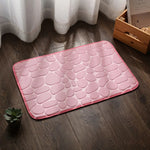tapis bain gris bleu rose violet texture cailloux moderne antidérapant
