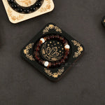 présentoir bois décoratif bohème étoiles lune bracelets marron doré spiritualité