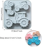 moules gâteau silicone tracteurs rose bleu modernes facilement nettoyables sans odeur déformable respectueux environnementOpaque