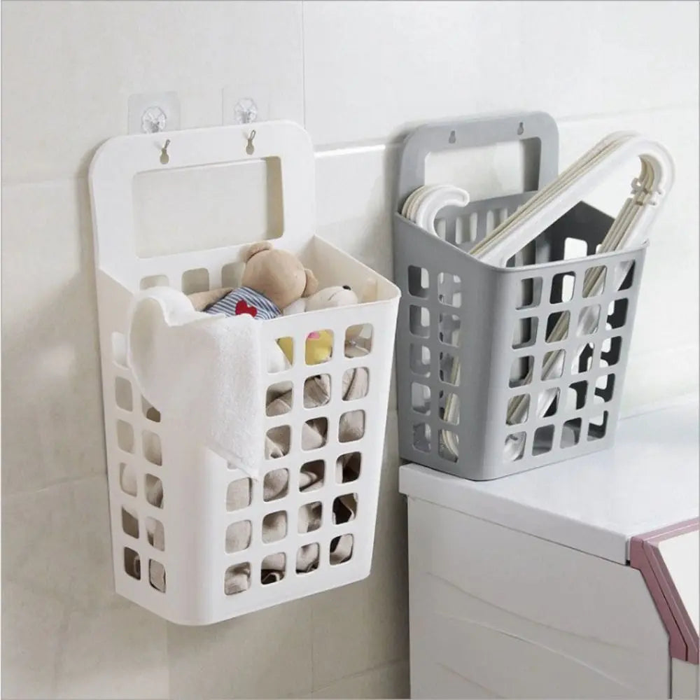 panier linge suspendu mural blanc gris perforé respectueux environnement utilisation multiple clips moderneversible draggable