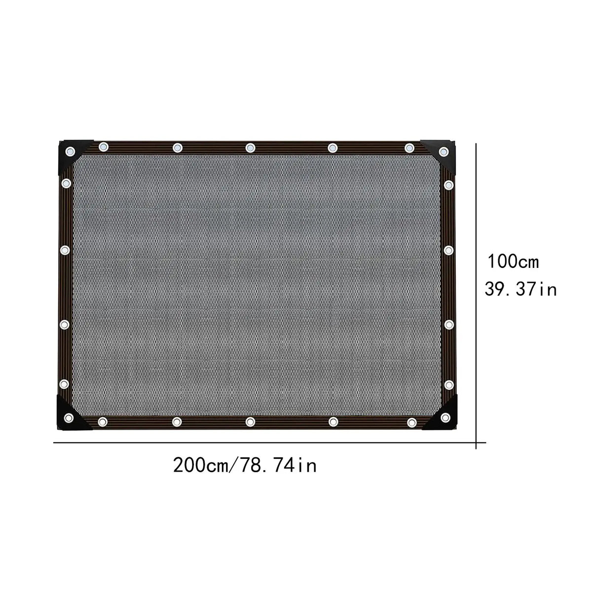 toile protection solaire gris foncé marron clair maille fine moderne 200cm 100cm résistante