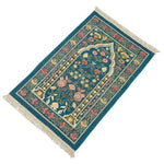 tapis prière traditionnel motifs floraux géométriques polyester antidérapant noir vert rouge bleu