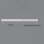 tige rangement extensible moderne argentée lisse réglable vis protection 31cm 51cm 47cm 80cm