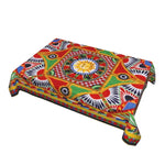 nappe multicolore ethnique motif géométrique floral polyester coton durable facile nettoyer rectangle table manger