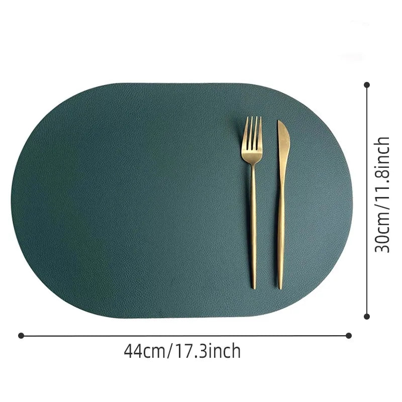 Set de table ovale vert côté clair