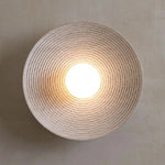 lampes murales modernes rétro ampoules led beige marron clair textures concentriques chambre entrée étude