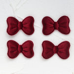 rubans forme nœud velours rouge beige rose pâle bordeaux marron classiques bijoux cheveux DIY