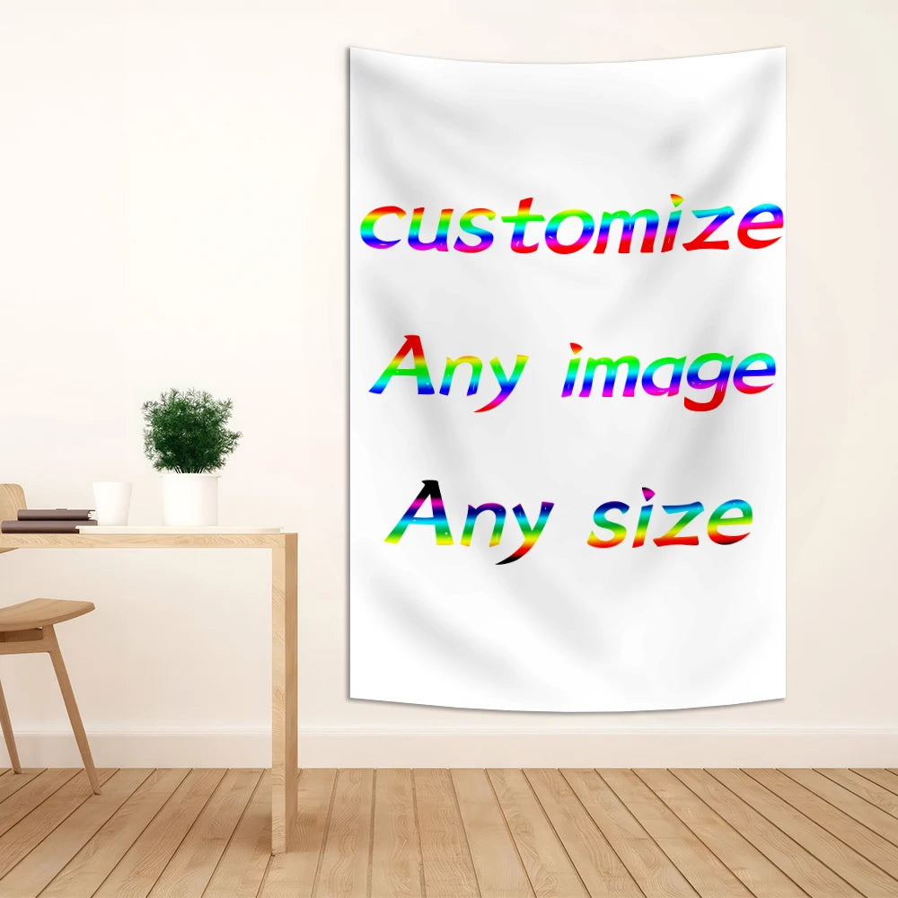tapisserie personnalisable moderne blanche imprimée motifs colorés lavable machine 120x180cm 150x150cm 180x300cm 40x60cm 60x90cm