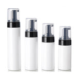 flacon cosmétique blanc mat pompe distributeur savon mousse rechargeable salle bain