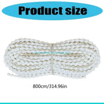 corde perlée blanche moderne 8m clips anneaux boucles rideaux coton pvc