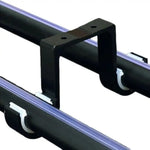 supports rideau noirs blancs clips fixation modernes fenêtres decoration intérieure aluminium durables