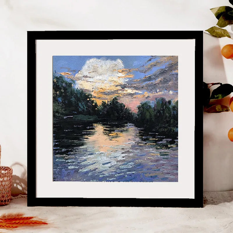 cadre photo classique bois peint noir beige marron clair 15x15cm 20x20cm 25x25cm 30x30cm decoration