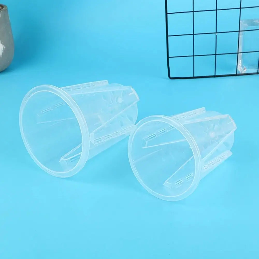 pot fleurs transparent moderne plaque fixation semis 10cm 12cm 14cm 16cm
