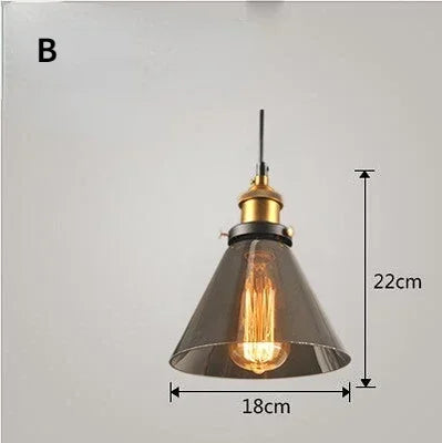 suspension lumineuse industrielle vintage ampoule filament verre transparent noir salon restaurant bar