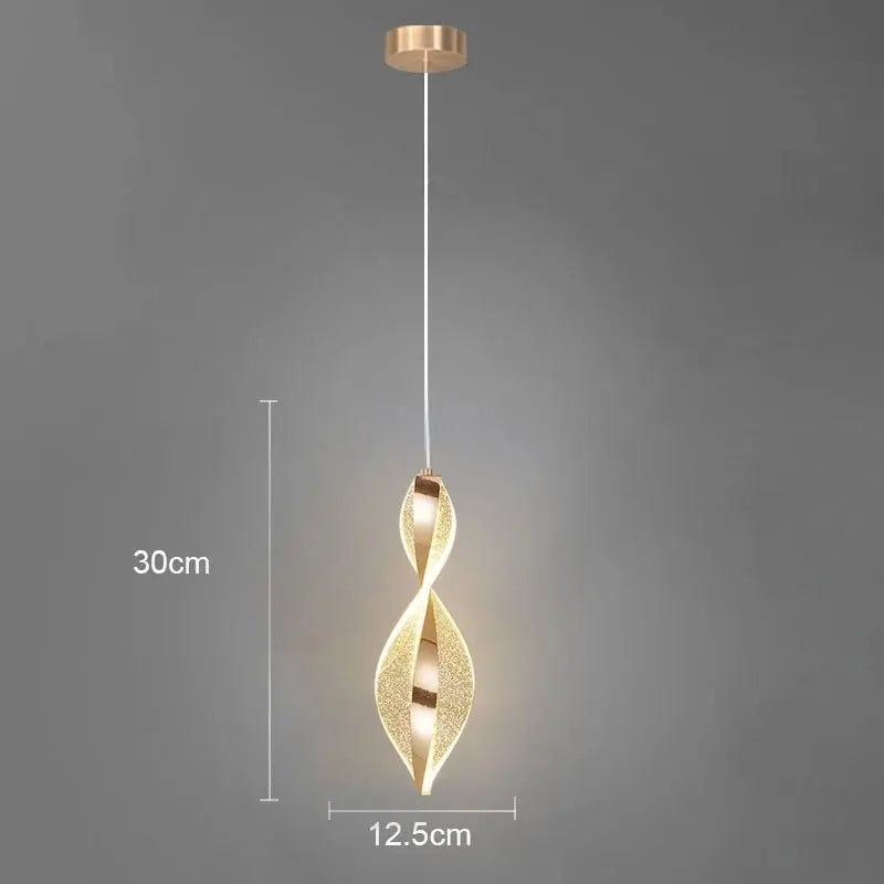 lumière suspendue moderne transparente ligne verticale métallique doré chambre salon