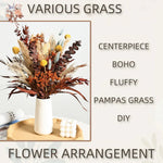 bouquets fleurs séchées boho marron beige orange fluffy décoration maison anniversaire mariage