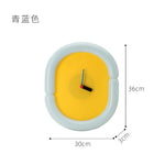 horloge murale moderne minimaliste rouge jaune bleu clair rose simple ornement 36x30cm acrylique