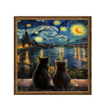 Tableau ornements floraux croix lion agneau or bleu rose noir blanc marron gothique fixation