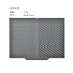 tapis cuisine silicone gris violet rayures diagonales moderne antidérapant respectueux environnement opaquet adhésif
