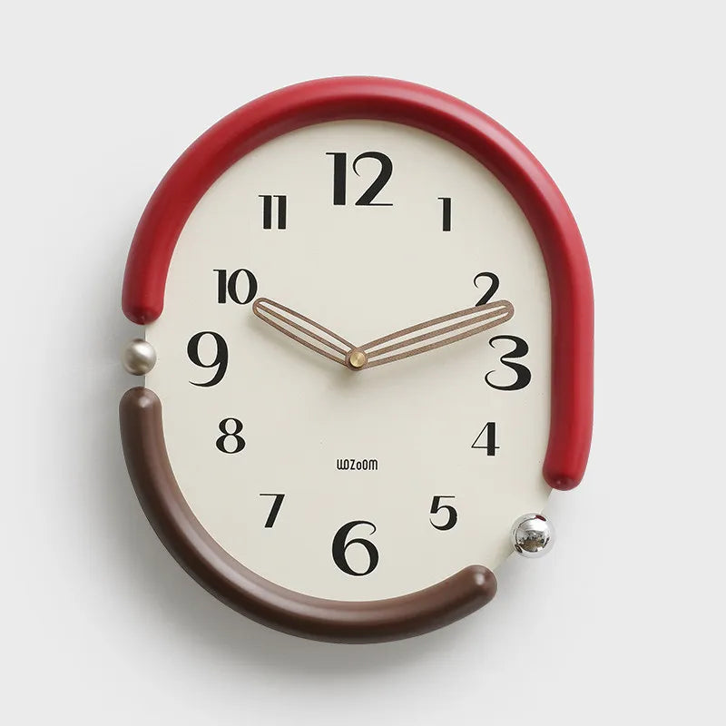 horloge murale moderne noir blanc aiguille circulaire salon environnement protection batterie