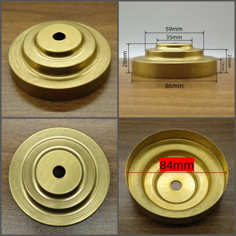 disques métalliques dorés classiques perforations opaques variés tailles incluses