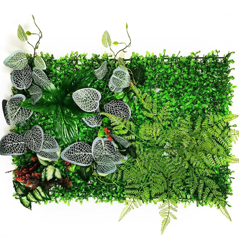 décoration murale artificielle herbe fleurs mixtes moderne naturelle intérieure extérieure accrochée