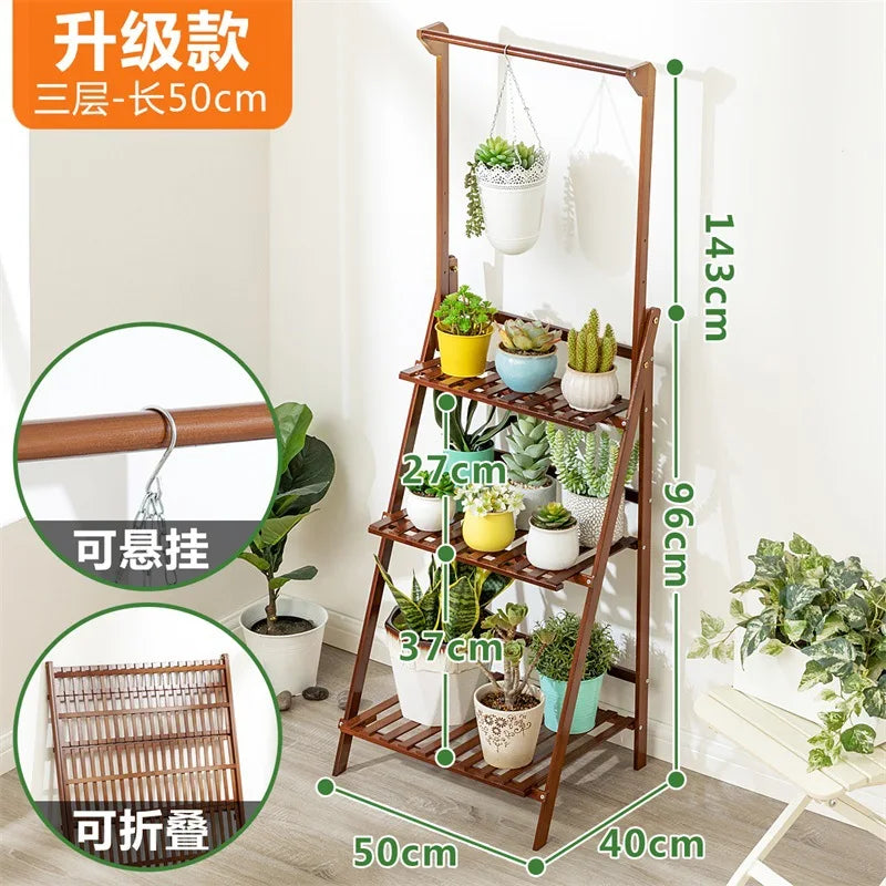 étagère plantes moderne bois naturel pots multicolores fixations grille tailles