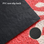 Tapis antidérapant en PVC noir texturé pour une meilleure adhérence.