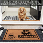 tapis d'entrée marron noir antidérapant résistant antibactéries moderne texture naturelle graphique 60x40cm