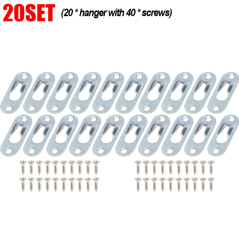 clips fixation cadres argentés vis pratiques suspension murales travail bois