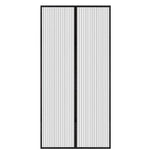rideau porte noir moderne maille fine velcro clous intérieur chambre isolation 90cm 210cm