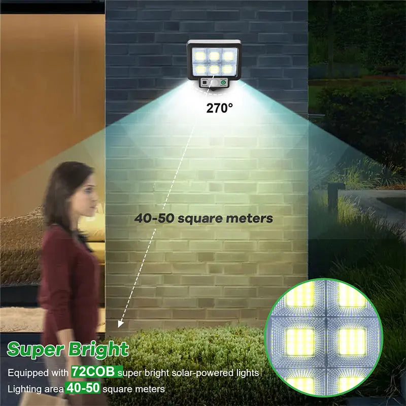 lampe solaire led extérieure détecteur mouvement ip65 moderne noir clips télécommande