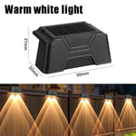 lumière solaire ip65 led extérieure moderne escaliers mur noir abs