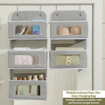 sac suspendre moderne gris beige poches fenêtres transparentes organisation chambre bain