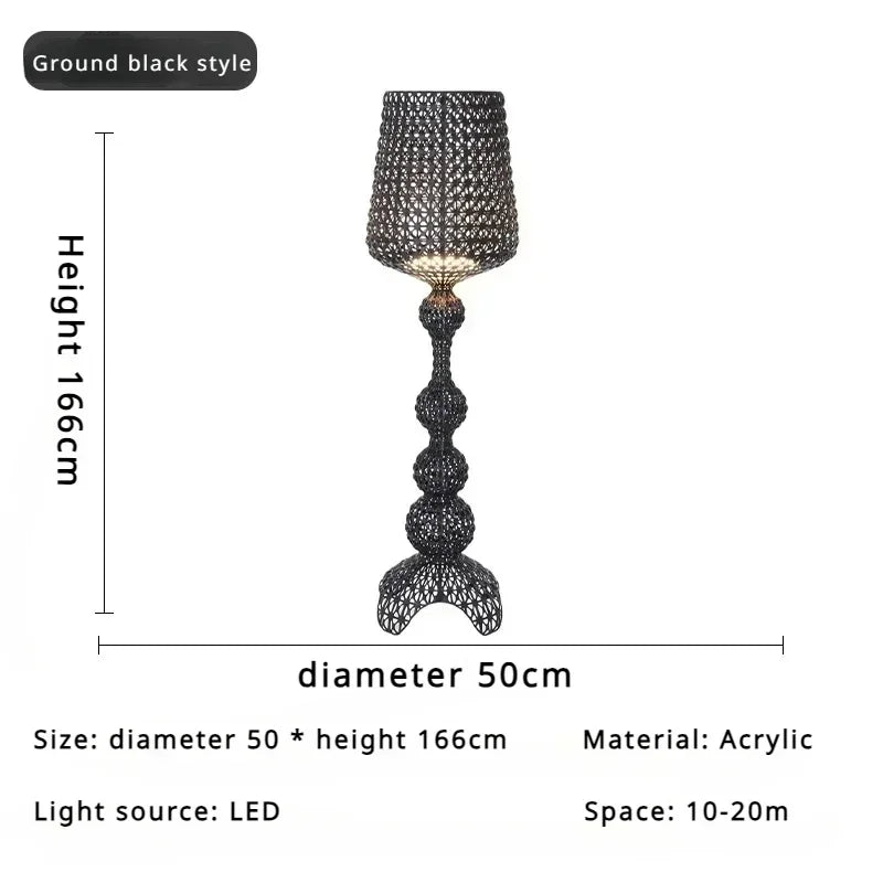 lampe sol moderne vert bleu noir blanc led acrylique intérieur