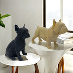 statues chiens or noir moderne décoration intérieure élégante collectible animaliaux