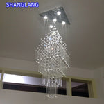 lustre moderne élégant cristaux transparents métal doré 20 lumières chrome