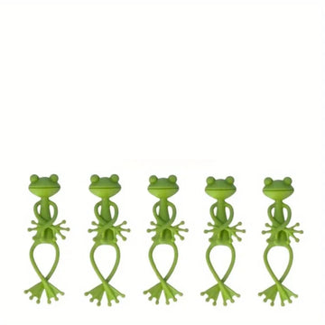 supports plantes forme grenouille vert clair décoration jardin flexible enroulement tige ludiqueextérieurintérieur
