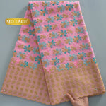 tissu dentelle multicolore brodé fleurs motifs géométriques translucides élégants occasionnels soirée mariage