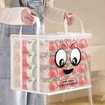 boîtes rangement transparentes moderne noires blanches souriantes FULL OF ENERGY TIDY STORAGE cordon serrage