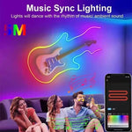 ruban led néon multicolore ondulé moderne clips mural adaptateur 5v étanche synchronisation musique