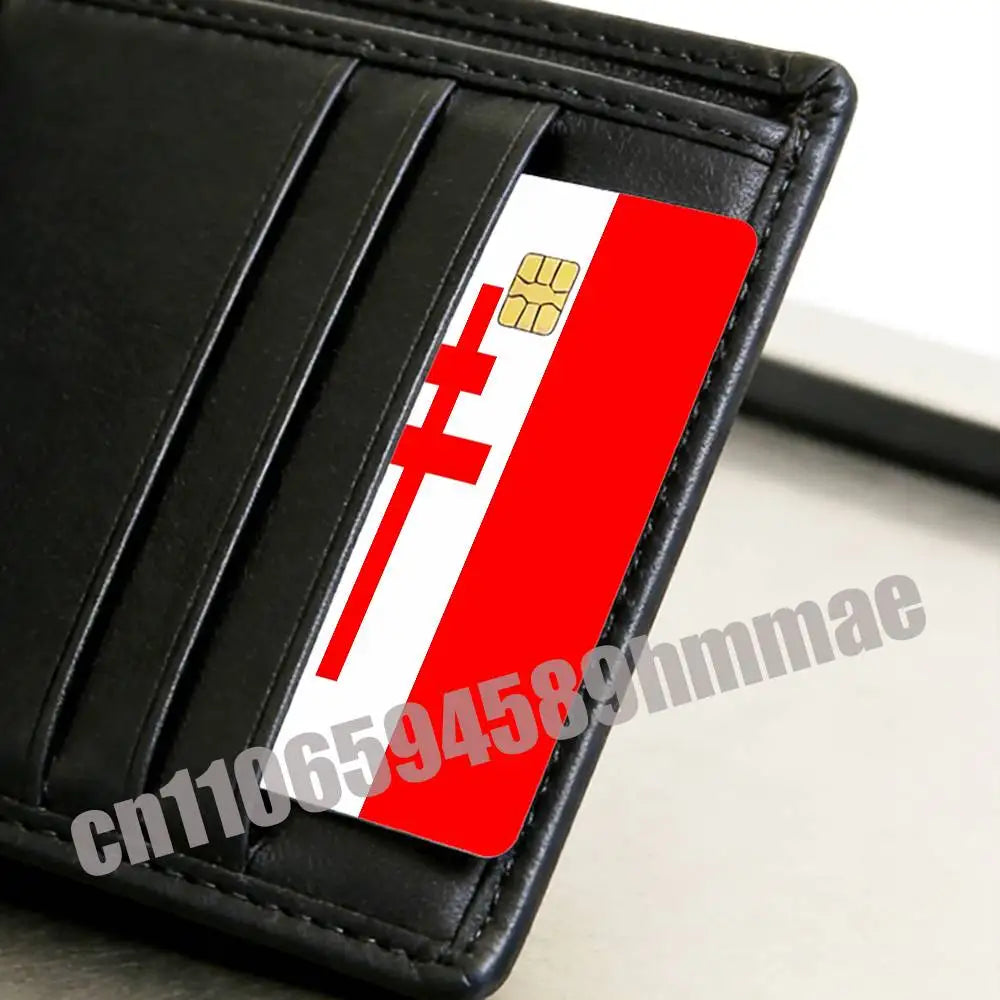 protège cartes adhésifs croix blanche drapeau lorraine bleu rouge moderne