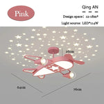 lampe moderne enfant rose bleu étoiles avion blanc fixations invisibles aménagement chambre bébé