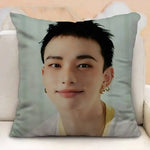 taies oreiller imprimées korean idol moderne blanc coussin polyester opaques étoiles idole housses décoration