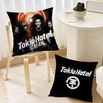 taie d'oreiller décorative noire motif groupe tokio coussin salon chambre moderne coton polyester