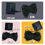 guirlande lumineuse solaire 32m led rgb moderne clips noir