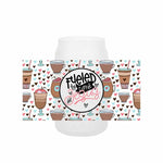 autocollants transfert motif coeurs boissons cartoon transparent opaques tasses croissants glaces bouteille verre couvercle