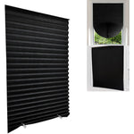 rideau occultant adhésif 150cm 60cm moderne plis horizontaux opacité totale noir blanc minimaliste