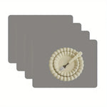 tapis table silicone antidérapant résistant taches moderne gris vert jaune blanc bleu clair opaques
