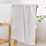 serviette bain coton absorbant rapide motif géométrique gris clair moderne 140x70cm